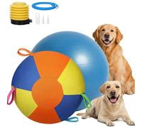 Generisch Herding Balle gonflable pour chiens - Durable - Résistante à la mâchoire - Avec poignée robuste - Balle d'exercice et d'entraînement pour bergers australiens, collies, chiens de taille M/L