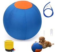 Generisch Herding Ballon de football interactif pour chien - Indéchirable - Résistant à la déchirure - Convient pour les chiens de chapeau et de nombreuses autres races de chiens (bleu, 45 cm)