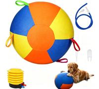 Generisch Herding Ballon de football interactif pour chien - Indéchirable - Résistant à la déchirure - Convient pour les chiens de chapeau et de nombreuses autres races de chiens (motif, 55 cm)