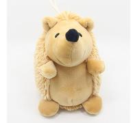 Generisch Hérisson en peluche pour chien, 14 cm x 5 cm, beige, jouet à mâcher robuste pour chien (A)