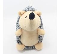 Generisch Hérisson en peluche pour chien, 14 cm x 5 cm, beige, jouet à mâcher robuste pour chien (B)