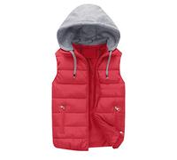 Generisch Herren Steppweste Outdoor Mit Kapuze, Winterweste Herren Leicht Gilet Ärmellos Jacke Sport Weste Dicke Freizeit Übergangswesten Bequeme Outdoorwesten Warme Herrenweste Übergangsjacke