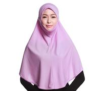 Generisch Hijab réglable uni pour femmes musulmanes 80 cm extensible à enfiler 31,5 protection pour raquette de squash, Rouge pastèque, taille unique