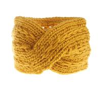 Generisch Hiver Oreilles Nouveau Bandeau Chauffe-Croix Enveloppez Casquettes de Baseball Femmes UNE Casquette Turquie (Jaune, Taille unique)