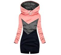Generisch Hiver UNE longue capuche manches sur le dessus avec sweatshirts en forme de fauteuil roulant, Rose, XXL