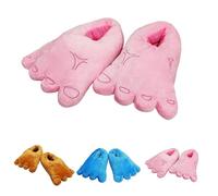 Generisch Hobbit Chaussons drôles pour homme et femme - En peluche - Motif monstre Bigfoot - Design Hobbit - Extrêmement confortables et chauds - Avec semelle antidérapante - Doublure intérieure douce