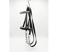 Generisch Hobby Horse Bride noire avec strass et rênes, sans cheval, accessoire pour hobbies, séparation de jeu pour cheval à bascule, cheval de jeu