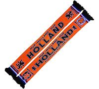 Generisch Holland Écharpe en tricot pour championnat d'Europe, Orange, noir., 135 cm
