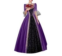 Generisch Holster de cuisse pour femme - Robe médiévale - Manches - Robe gothique rétro - Demi-court, Clone Trooper - Costume cosplay pour adulte, lilas, L