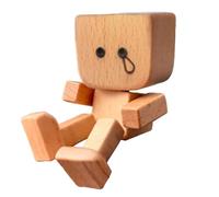 Generisch Holzmann - Accessoire de voiture à bascule - Décoration de table peinte à la main - Figurine en bois vacillante - Pour scooter de voiture et camion - Attire tous les regards sur le bureau