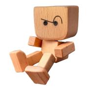 Generisch Holzmann - Accessoire de voiture à bascule - Décoration de table peinte à la main - Figurine en bois vacillante - Pour scooter de voiture et camion - Attire tous les regards sur le bureau