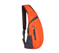 Generisch Homme et Femme Couleur Unie Fermeture Éclair Pliable Sac de Poitrine à Bandoulière Unique Sac à Bandoulière Sac de Sport Extérieur Sac à Bandoulière Homme Rouge, Orange, Taille unique