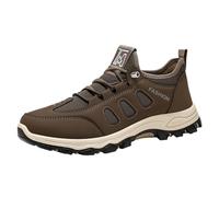 Generisch Hommes Automne Nouveau Filet Respirant Frontière Chaussures Homme Chaussures de Course Légères Confortables Chaussures de Randonnée en Plein Air, café, 41 EU