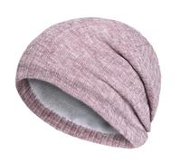 Generisch Hommes et femmes Chapeau tricoté Hiver Extérieur Couleur unie Rayé Chaud Protection des oreilles Chapeaux Écharpe Bonnet Gants Ensemble Femmes, Rose, taille unique
