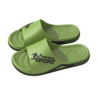 Generisch Hommes Solide Salle de Douche Maison Antidérapant Respirant Massage Semelle Souple Pantoufles à Séchage Rapide Chaussures Plates Confortables, vert, 45 EU