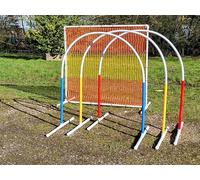 Generisch HOOPERS Agility Combi - Set / 1 porte / 3 arcs Hoopers / portail / clôture de séparation en plastique Hoopers NADAC Hoopers Fun Hoopers