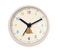 Generisch Horloge de douche étanche - Avec ventouse flexible - Design rond silencieux - Petit affichage de l'heure pour toilettes, cuisine, piscine, spa, décoration d'intérieur