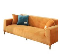 Generisch Housse de canapé en Peluche Housse de canapé Couleur Unie Housse intégrale de canapé Housse Extensible Haute élasticité Protecteur de canapé,E,1Seater 90-140cm/35-55in