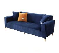 Generisch Housse de canapé en Peluche Housse de canapé Couleur Unie Housse intégrale de canapé Housse Extensible Haute élasticité Protecteur de canapé,B,4Seater 235-300cm/93-118in