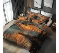 Generisch Housse De Couette Sauvage Canard 200x200 Adulte Enfant, Parure De Lit Oiseau Rivière Arbre 2 Person avec Fermeture éclair, 2 Taie d'oreiller, Linge De Lit 100% Microfibre