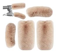 Generisch Housse de protection pour guidon de moto, protection pour les mains en peluche douce, coupe-vent, pour moto, motoneige, ATV, hiver, , cyclisme