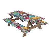 Generisch Housse de table de pique-nique pour banc, nappe pour tables