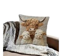 Generisch Housses de coussin décoratives, 45 x 45 cm, style maison de campagne moderne, pour chambre à coucher, salon, canapé, lit, terrasse, automne, Halloween