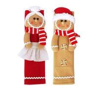 Generisch Housses de poignée de réfrigérateur de Noël - Protection de poignée de porte de Noël réutilisable - Gants de décoration mignons pour lave-vaisselle, micro-ondes, cuisine, ménage