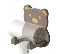 Generisch Hug Bear Support mural autocollant pour sèche-cheveux - Organiseur d'outils de cheveux étanche - Rangement multifonction pour sèche-cheveux