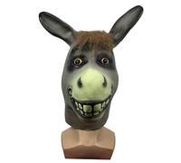 Generisch Hworks Donkey Shrek Coiffe Masque intégral en latex Fête Cosplay Accessoires pour Halloween