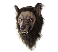 Generisch Hworks Masque de cosplay en latex avec tête de loup synthétique pour Halloween
