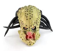 Generisch Hworks Masque intégral en latex pour prédateur Alien - Accessoire de costume de cosplay pour fête d'Halloween