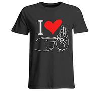 Generisch I Love Sex | Poppen,Pimpern,Amour Faire - T-shirt grande taille, Noir profond, 3XL