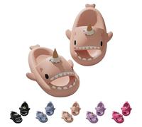 Generisch Ice Cream Shark Slides Sandales d'été légères antidérapantes et confortables avec semelle épaisse, rose bonbon, 40/41 EU
