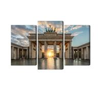Generisch Impression sur toile en plusieurs parties - Porte de Brandebourg à Berlin - Décoration murale moderne et impression d'art - Pour salon, chambre à coucher, cuisine, couloir - XXL - 120 x 80