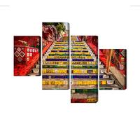 Generisch Impression sur toile plusieurs parties - Escalier Selaron dans le centre historique de Rio de Janeiro - Décoration murale moderne et impression d'art - Pour salon, chambre à coucher, cuisine