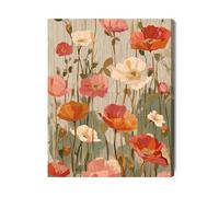 Generisch Impression sur toile XXL Botanique Pink Flowers Pastel - Décoration murale moderne et impression d'art sur toile photo de qualité supérieure 60 × 40 cm