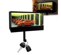 Generisch Infinity Garage Crochet à clés imprimé en 3D, porte-clé de garage avec porte ouverte, pour crochet mural, couloir, entrée, cuisine, garde-robe pour les amateurs de voitures (nouveau modèle)