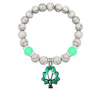 Generisch Inoxydable Rhodonite Perles Bijoux main Bracelet de perles lumineuses d' de yoga Messages Couleurs Précieuses Valentin Bijoux (B, One Size)