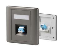 Generisch Installation facile, plaque murale de sortie en fibre optique de type 86 pour configurations simple et double port, prise réseau en fibre optique