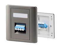 Generisch Installation facile, plaque murale de sortie en fibre optique de type 86 pour configurations simple et double port, prise réseau en fibre optique
