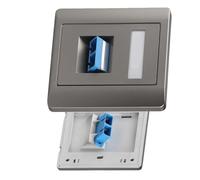 Generisch Installation facile, plaque murale de sortie en fibre optique de type 86 pour configurations simple et double port, prise réseau en fibre optique