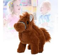 Generisch Interactive Companion Animals - Cheval de course électronique avec marche animée, queue flottante, cadeau pour petits animaux (A, 20 x 10 x 17 cm)