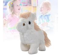 Generisch Interactive Companion Animals - Cheval de course électronique avec marche animée, queue flottante, cadeau pour petits animaux de compagnie (B, 20 x 10 x 17 cm)