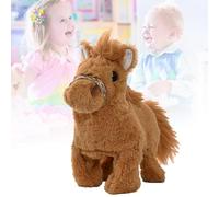 Generisch Interactive Companion Animals - Cheval de course électronique avec marche animée, queue oscillante, cadeau pour petits animaux (C, 20 x 10 x 17 cm)