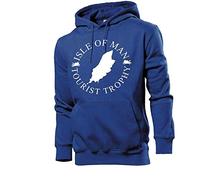 Generisch Isle of Man TT Hommes Pull à Capuche Hoodie Sweatshirt - shirt84 - Bleu Roi, XXL