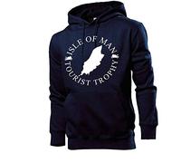 Generisch Isle of Man TT Sweat à capuche pour homme, bleu marine, L