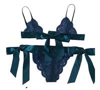 Generisch Jakobus - Poupée bébé - Nœud papillon - Sous-vêtements sur le côté - Soutien-gorge - Cravate - Culotte, vert, XL