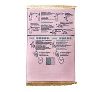 Generisch Janamaz - Tapis de prière bilingue avec instructions (français non garanti) - Tapis d'apprentissage étape par étape pour les nouveaux musulmans, les convertis et les enfants, idéal pour la