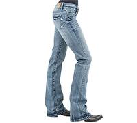 Generisch Jean baggy pour femme - Noir - Décontracté - Stretch - Design rose - Bord brut - Vêtement de travail pour femme - Imprimé tournesol - Pantalon extensible - Kawaii - Streetwear